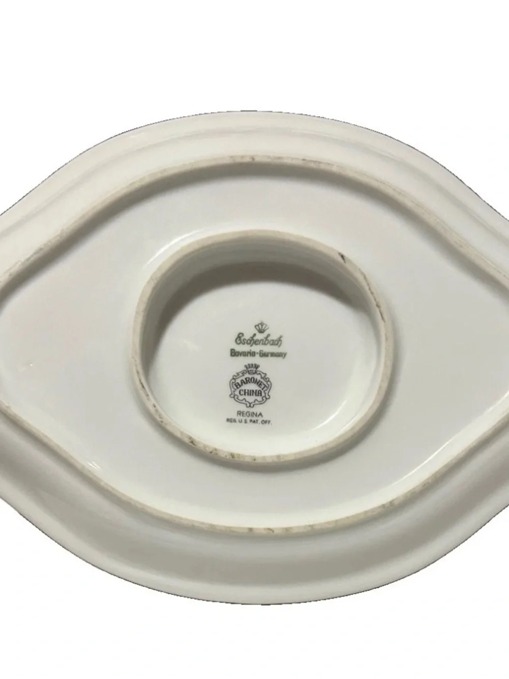 Eschenbach Bavaria Germany Baronet Porcelain China  Gravy Boat Underplate Regina